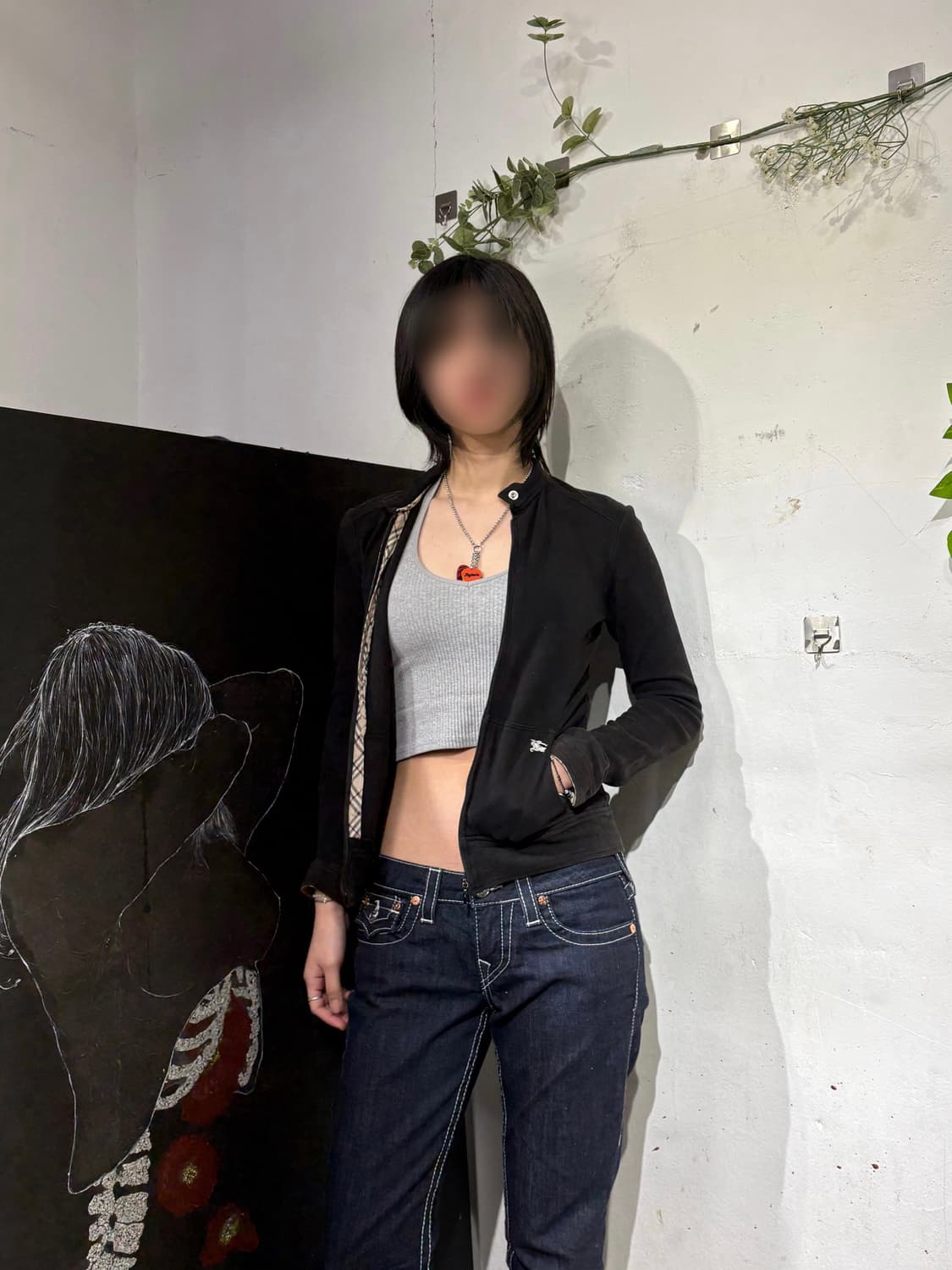 버버리 블랙 넥 카라 포인트 블랙 져지 집업 38 상품이미지2