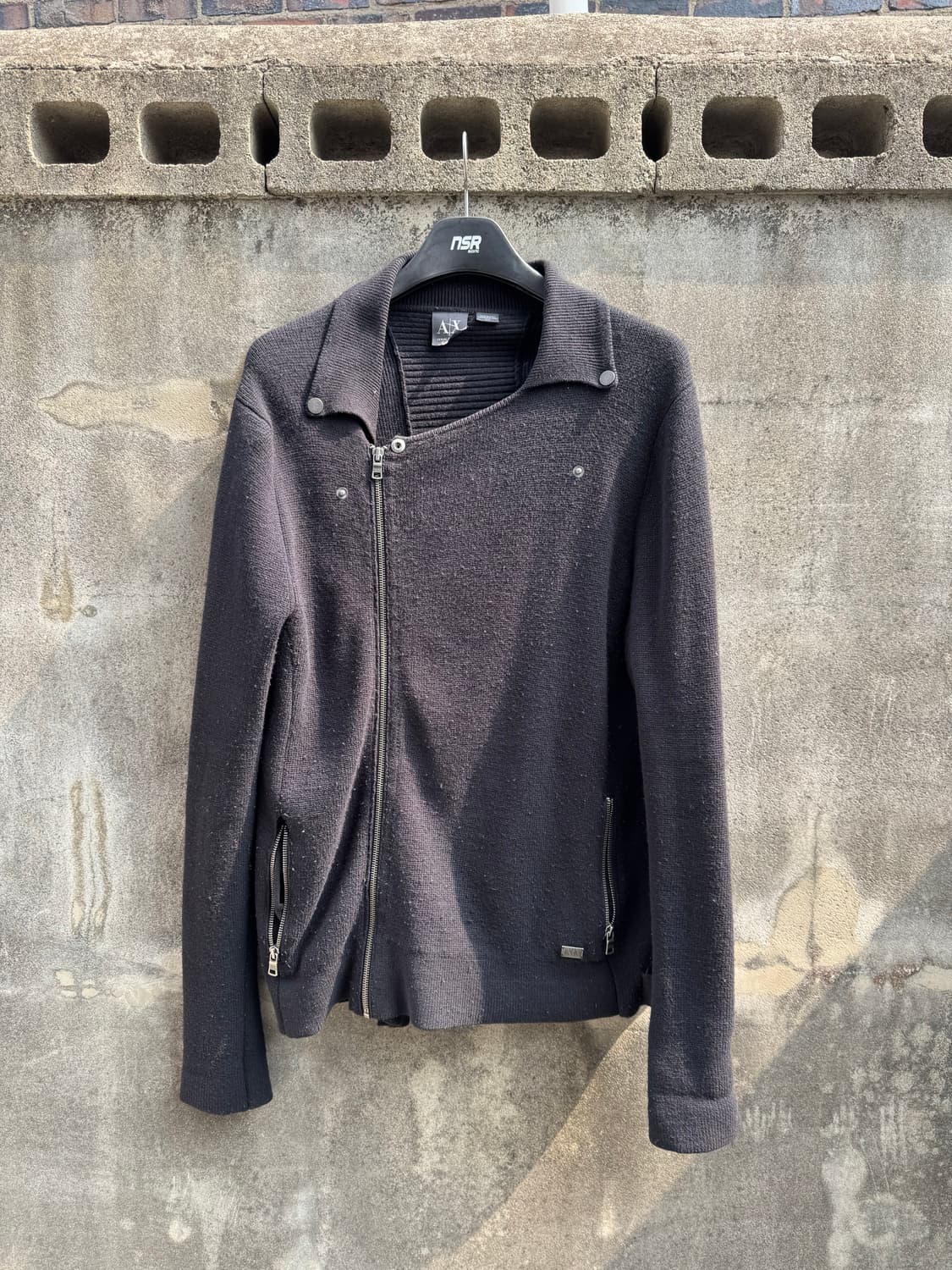 아르마니 익스체인지 니트 라이더자켓 상품이미지1