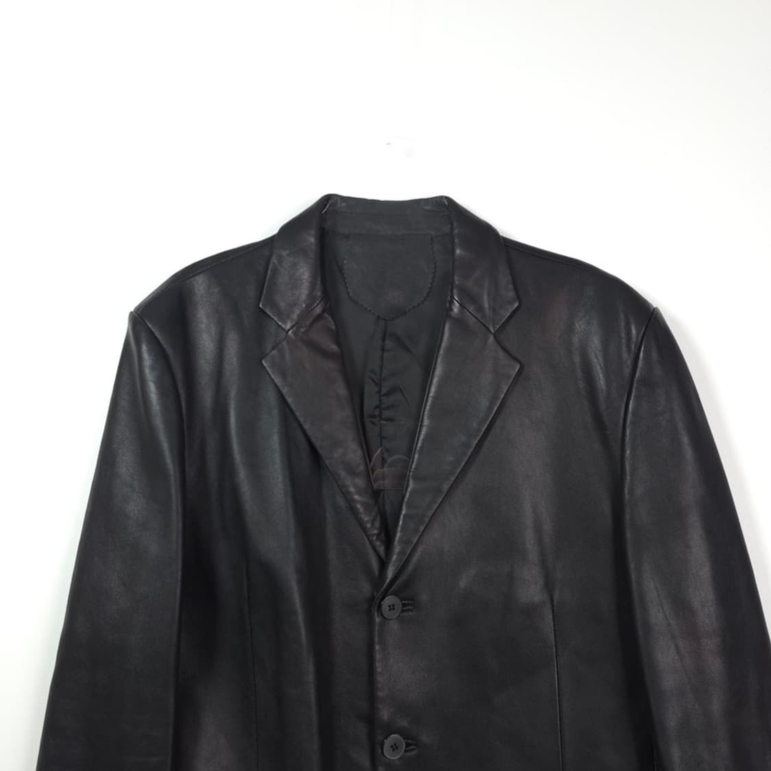빈티지 양가죽 레더 블레이저 자켓 블랙 XL 상품이미지3