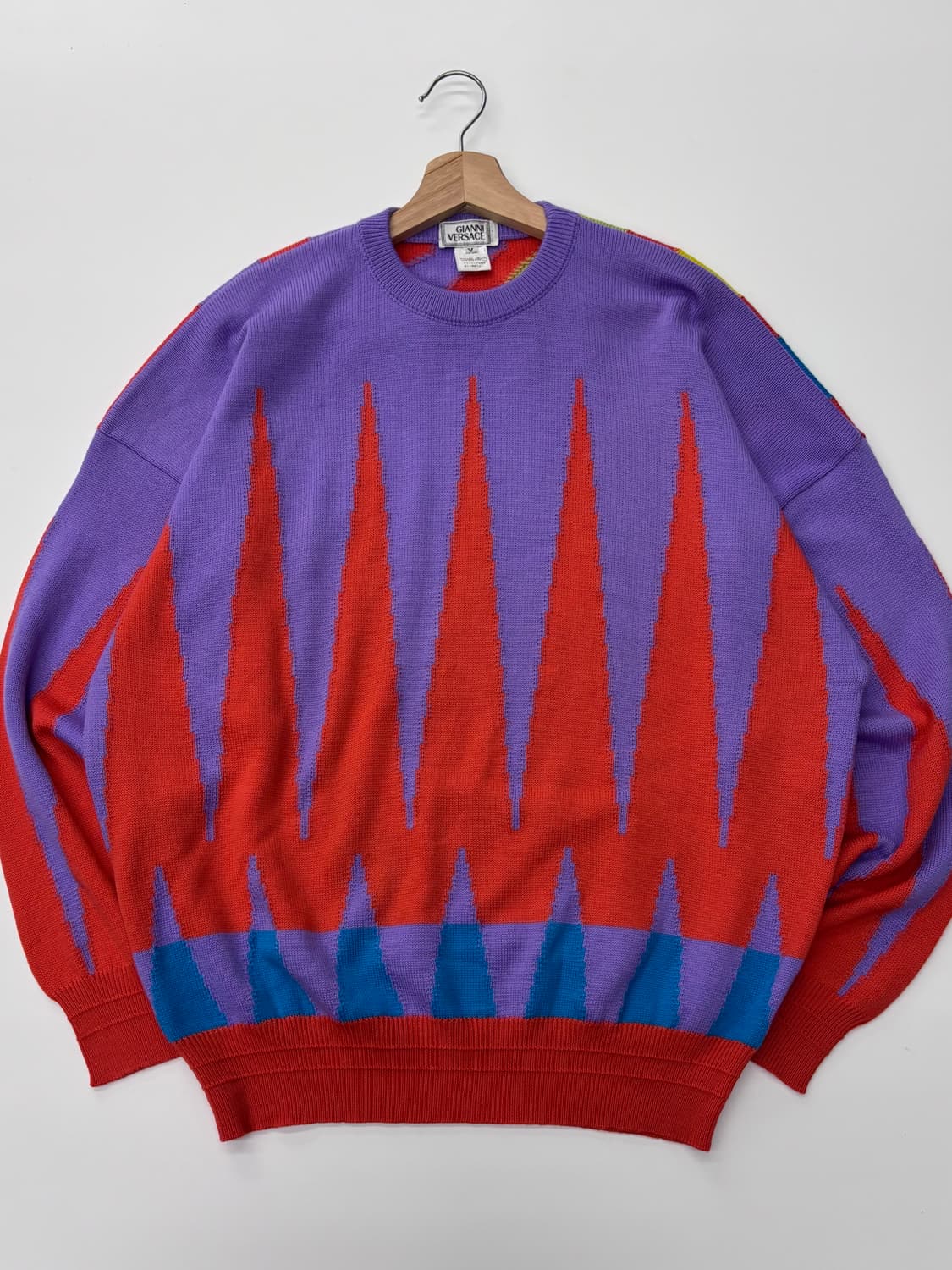 Gianni Versace 베르사체 90s 퍼플 멀티컬러 니트 상품이미지2