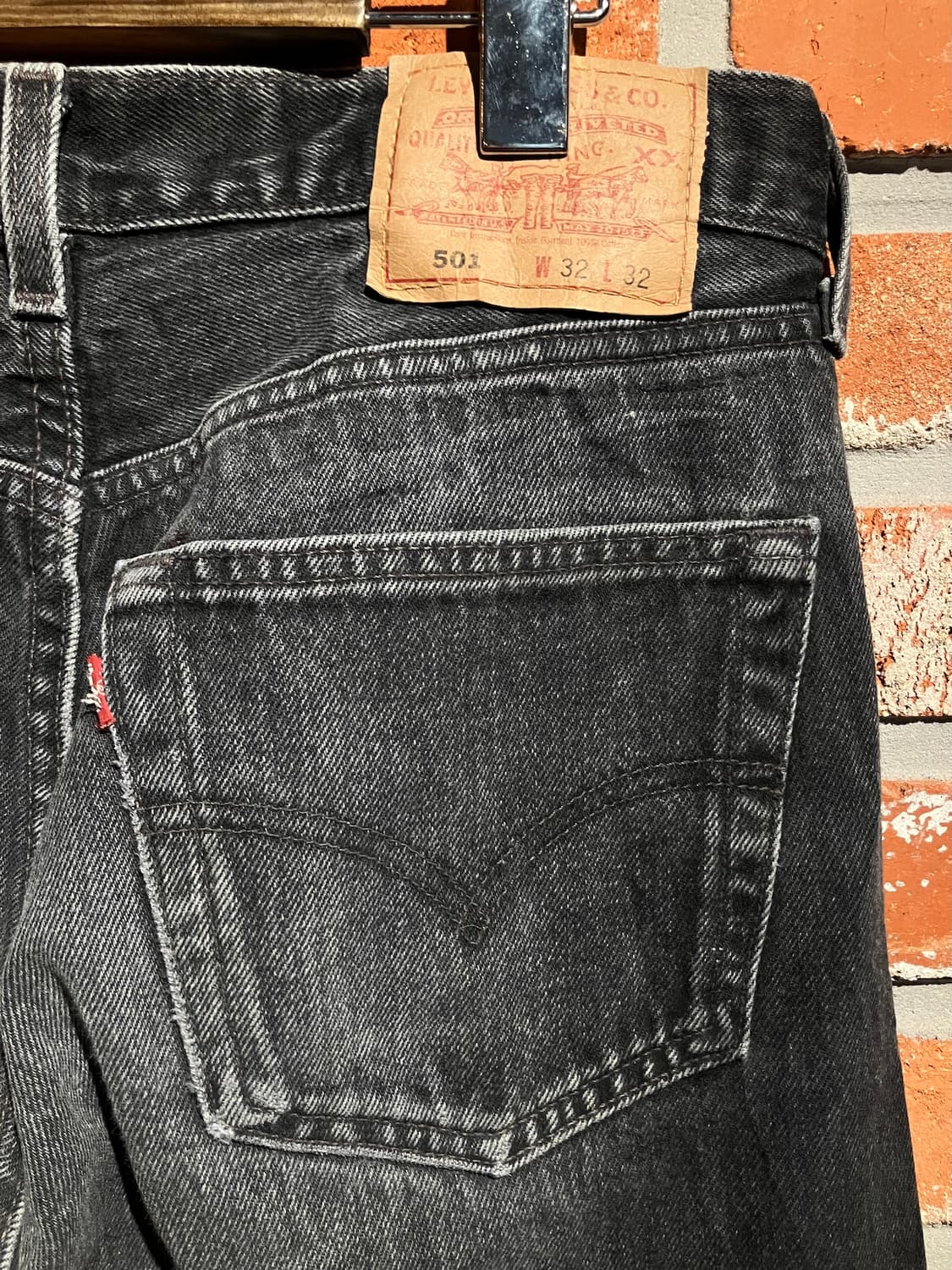 90s USA 빈티지 리바이스 501 블랙 데님 팬츠 상품이미지6