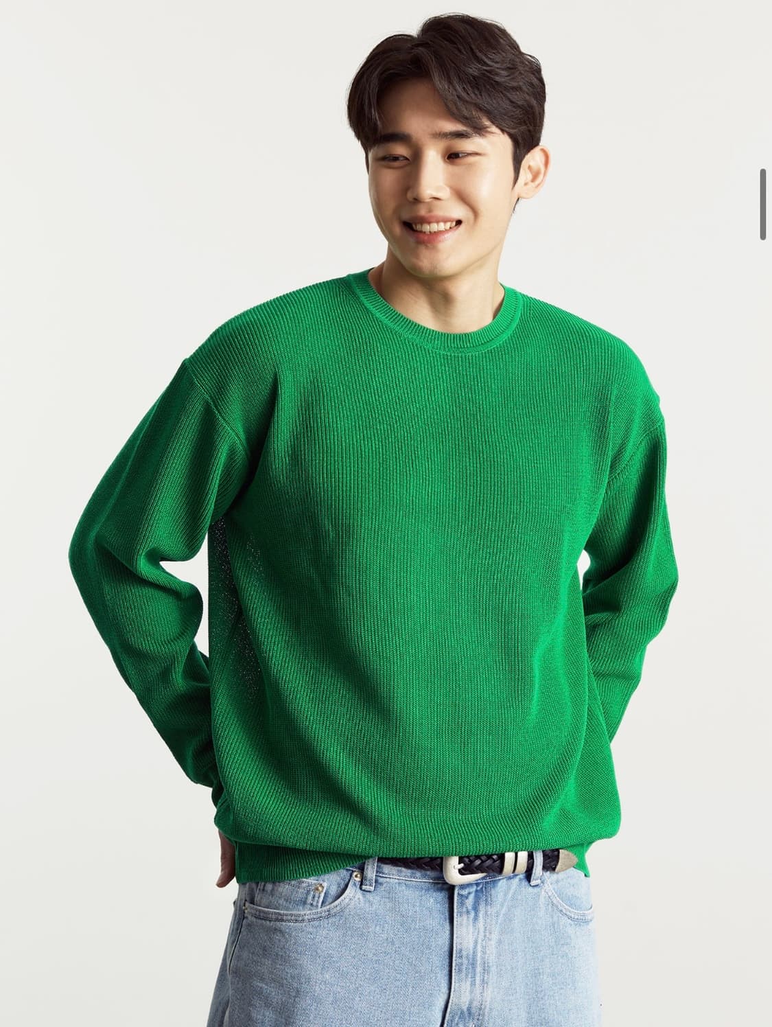 수아레 쿨썸머 린넨 니트 그린 M 상품이미지3