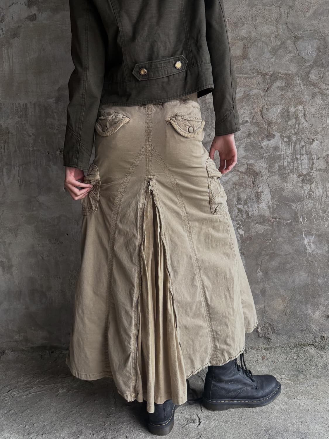 g.o.a Zippered Detail Long Skirt 상품이미지3