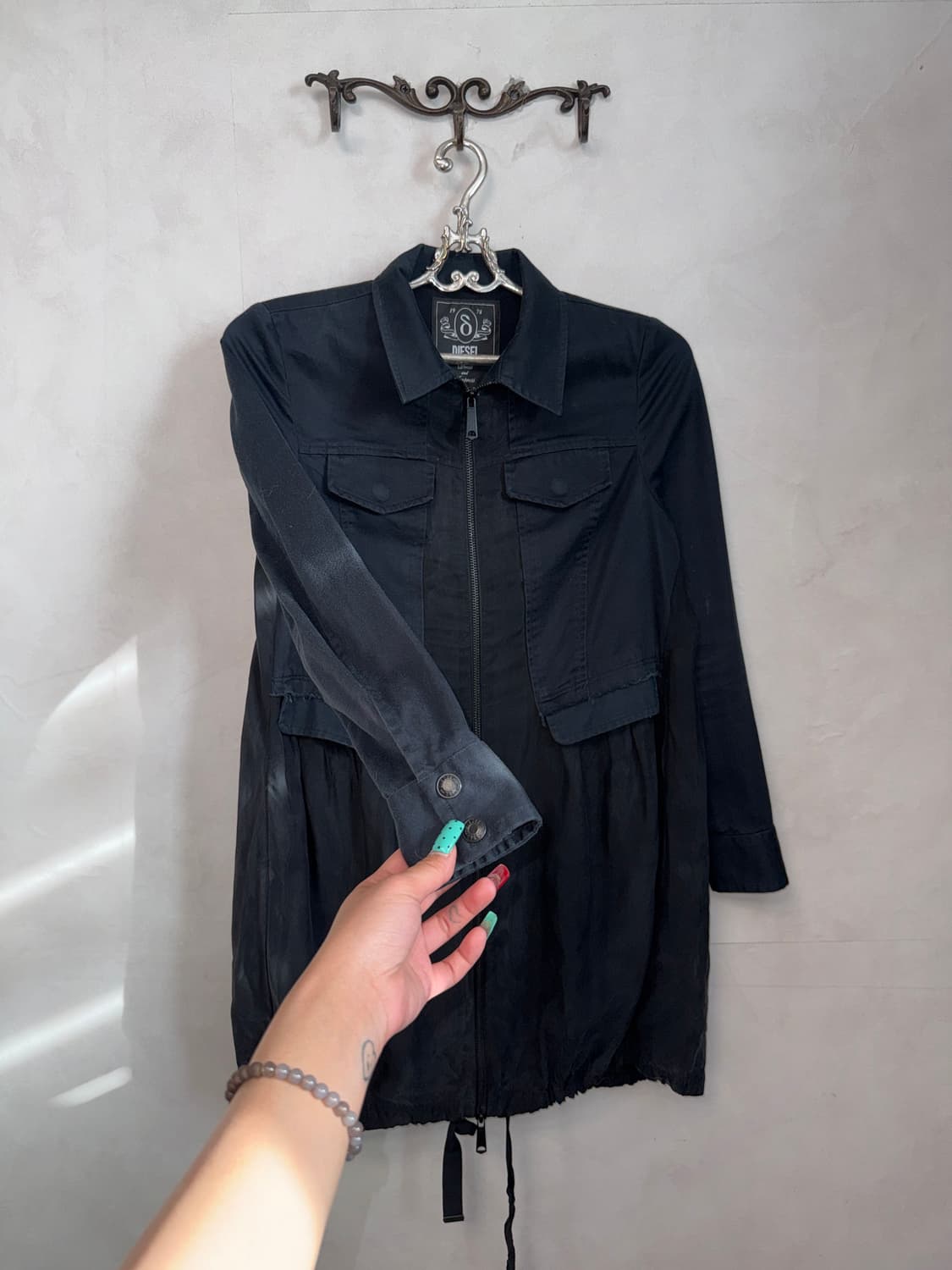 DIESEL black satin two ways balloon jk 상품이미지3