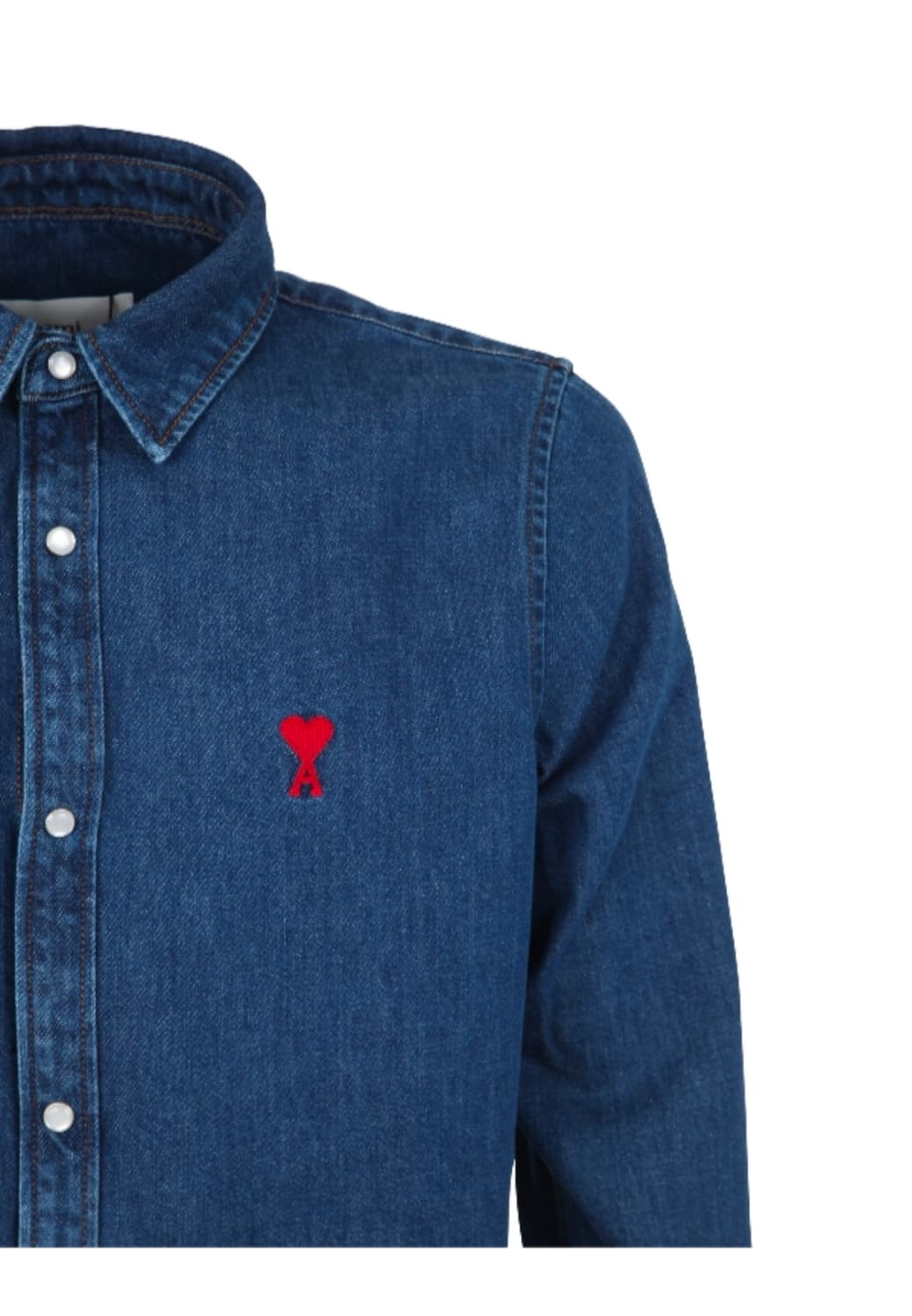 아미(ami)하트로고 자수 데님 셔츠 /USH114.DE0012 상품이미지2