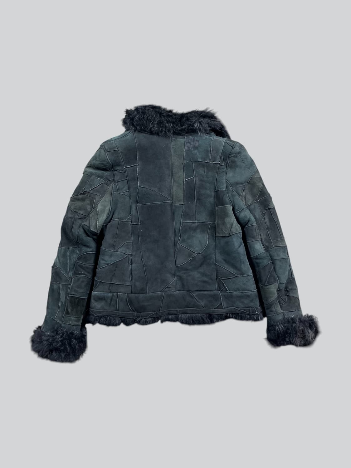 Vintage 양가죽 패치워크 퍼 자켓 상품이미지3