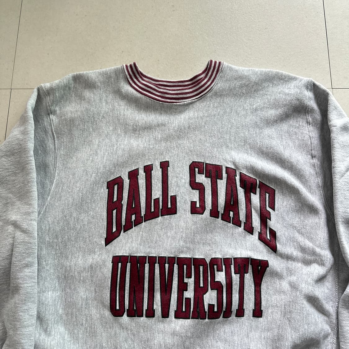 90s USA MVP 리버스위브 볼스테이트 맨투맨 XL 상품이미지2