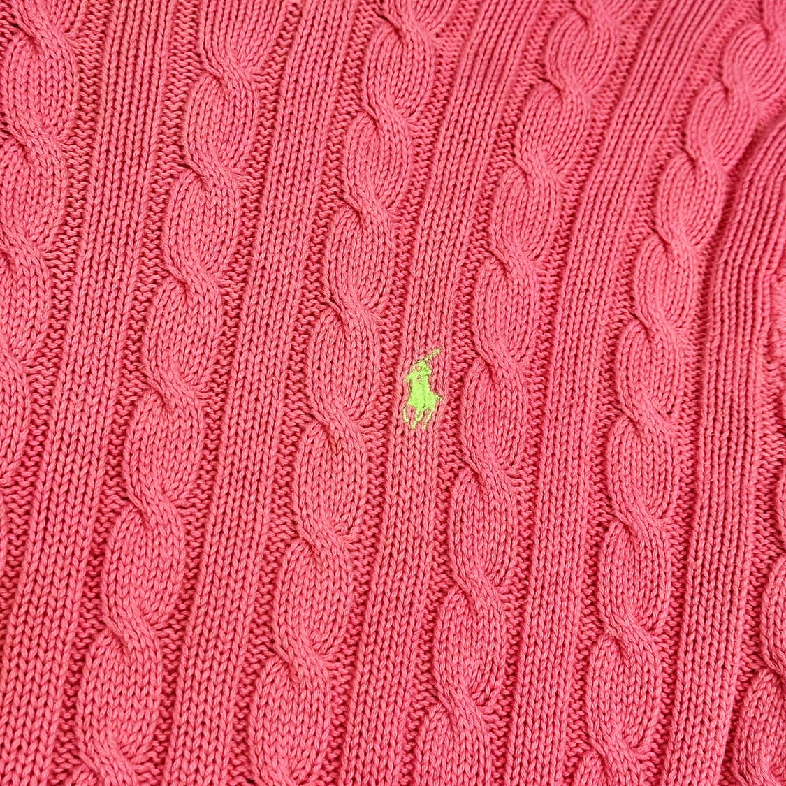 폴로 랄프로렌 포니 연핑크 케이블 니트 (M 여성추천) 상품이미지3