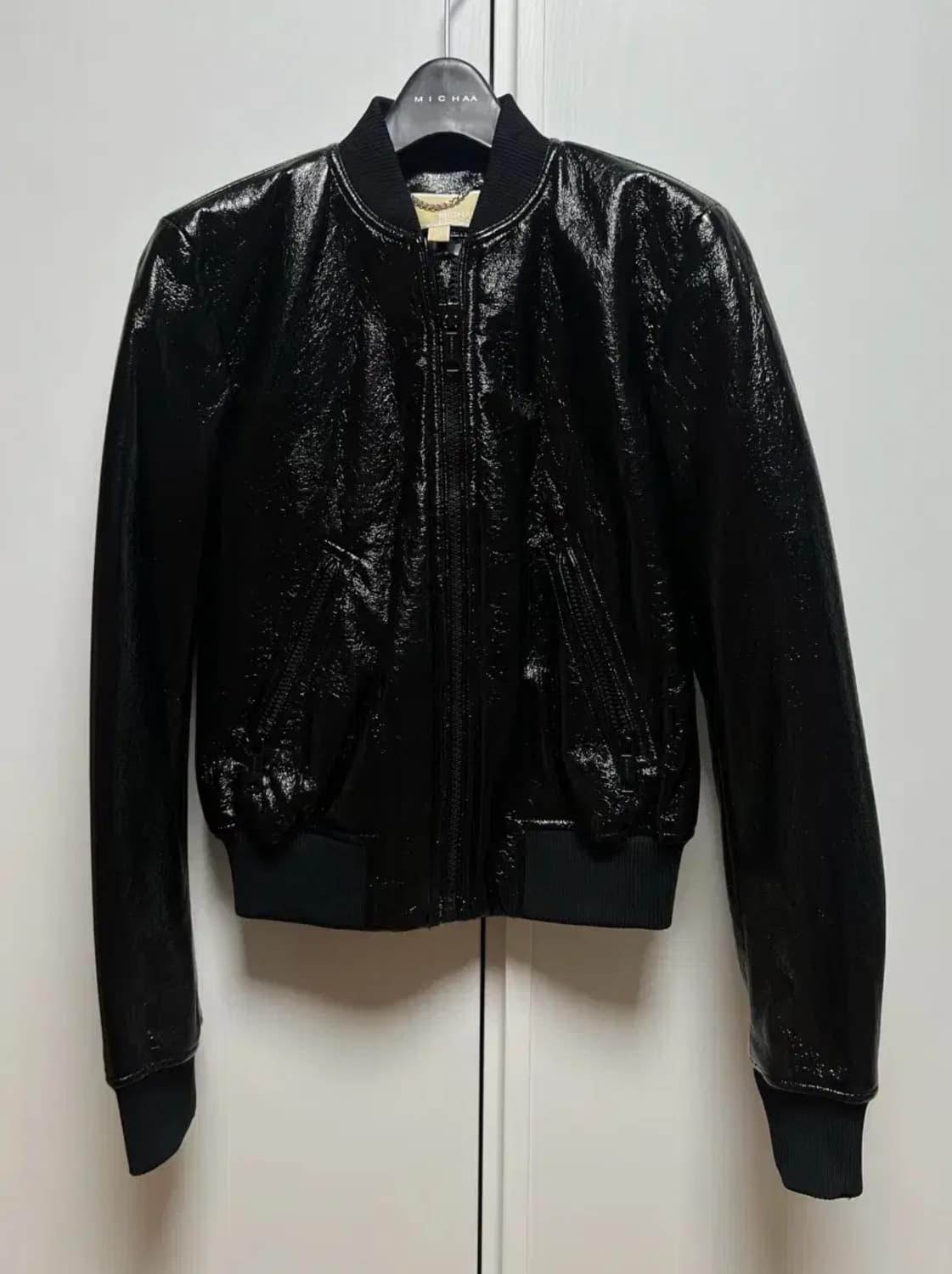 마이클코어스 에나멜 자켓 점퍼 레더 자켓 가죽 자켓 항공점퍼 상품이미지2