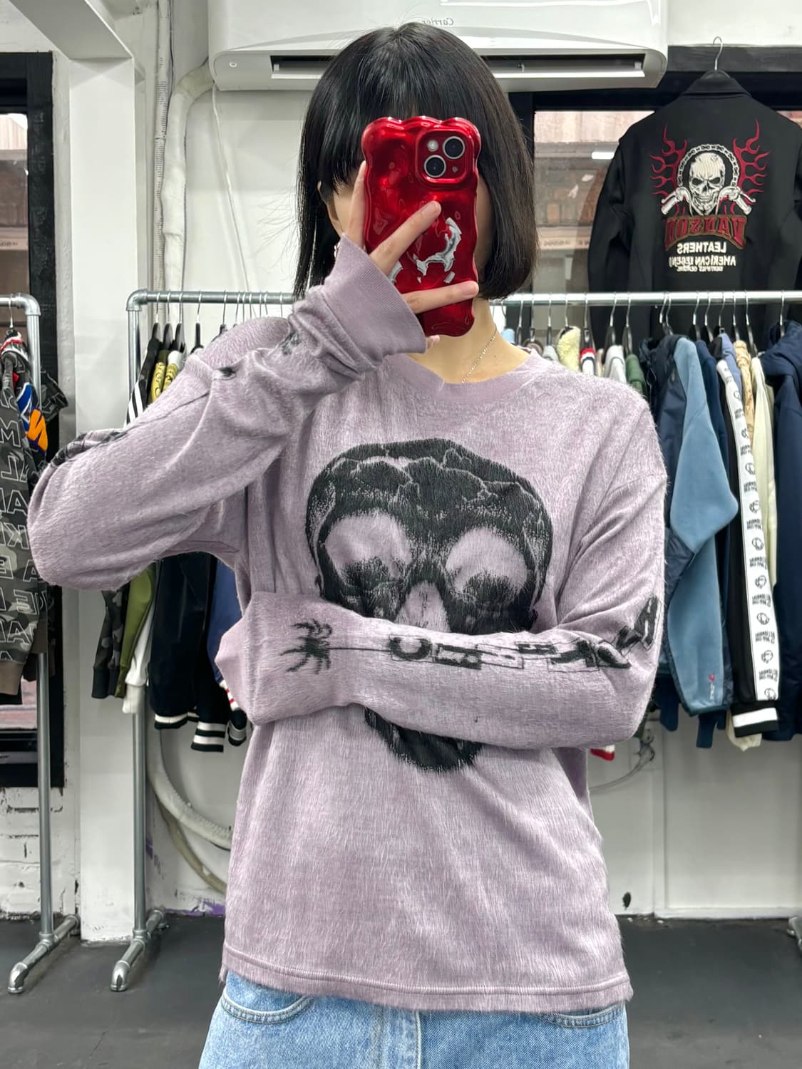 히스테릭 글래머 스컬 아크릴 롱슬리브 상품이미지4