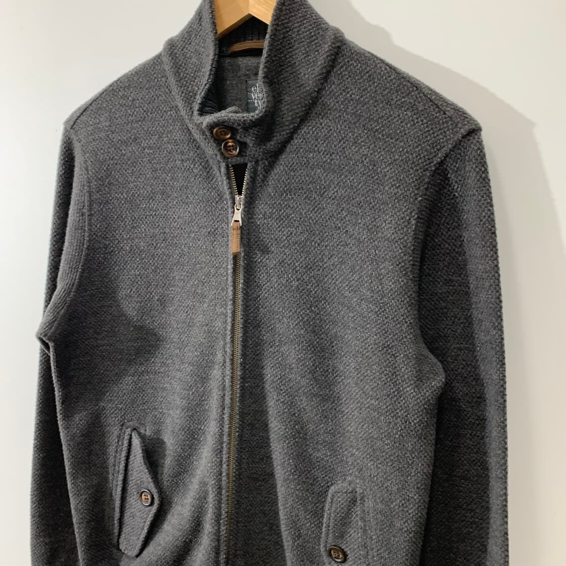 일레븐티 투웨이 헤링턴 니트 집업 상품이미지2