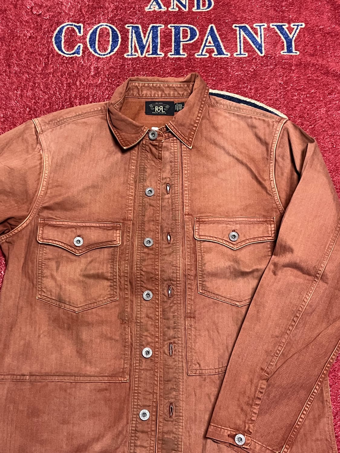 더블알엘 (RRL) 임브로이더 헤링본 자수 오버셔츠 상품이미지3