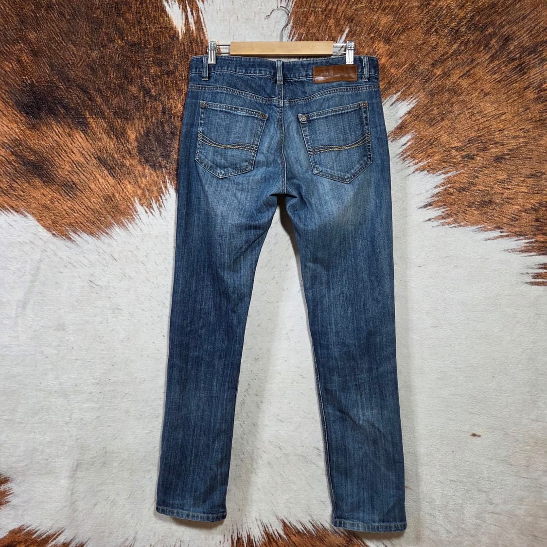 빈티지 뒷자수 중청 데님팬츠 상품이미지1