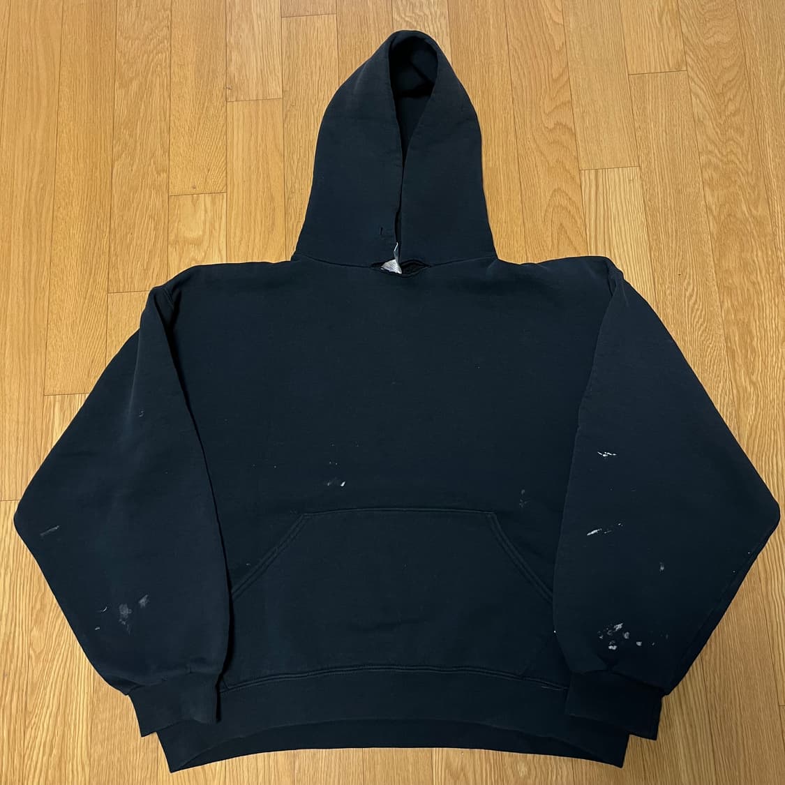 [L] 00s 빈티지 러셀 후드 블랙 상품이미지2