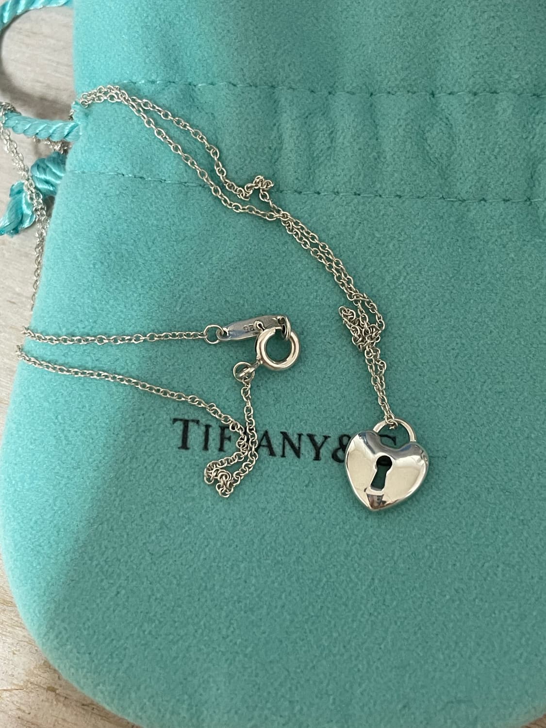 티파니 하트 락 자물쇠 실버 목걸이 정품 상품이미지1