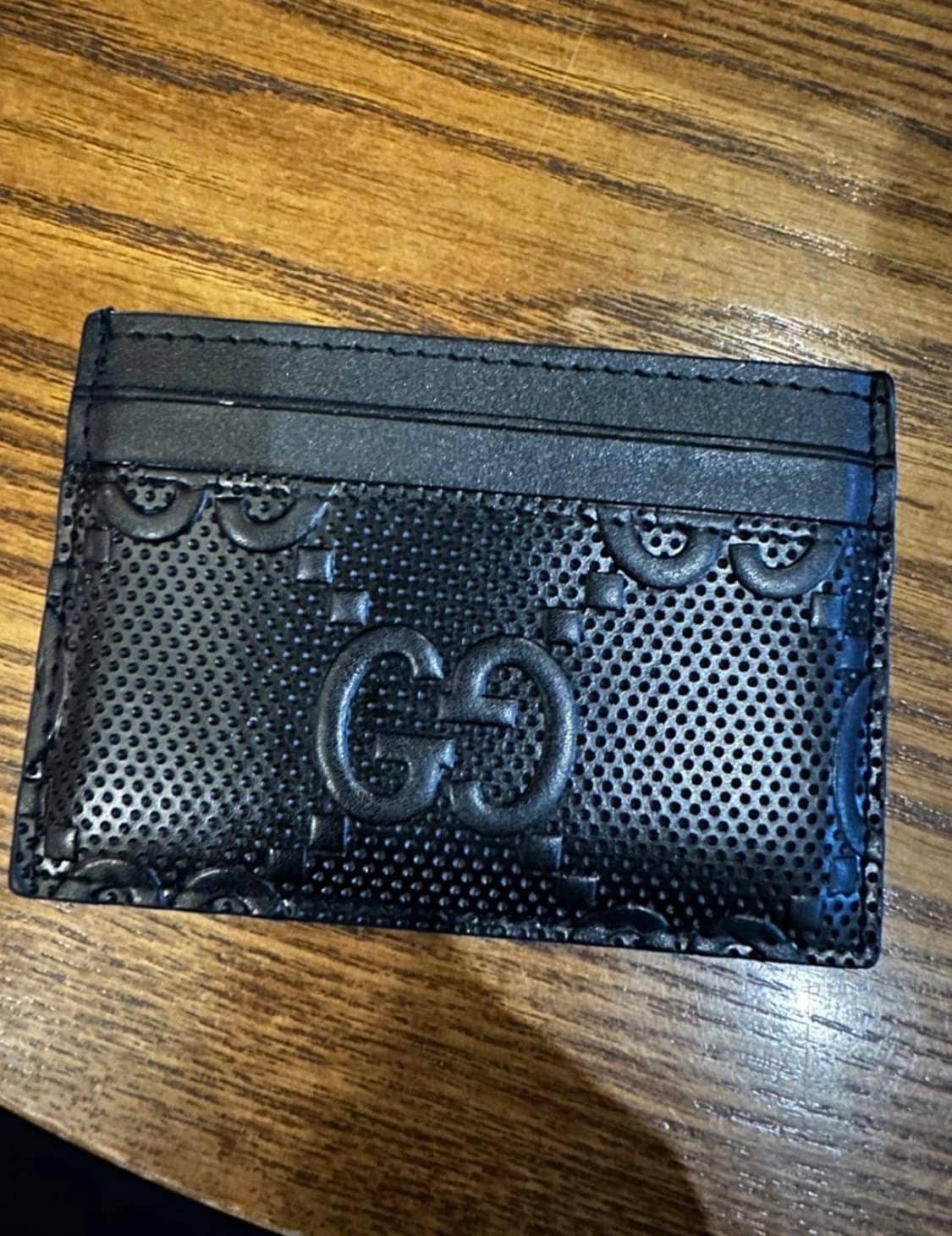 구찌 GG 엠보스 카드 케이스 블랙 상품이미지2