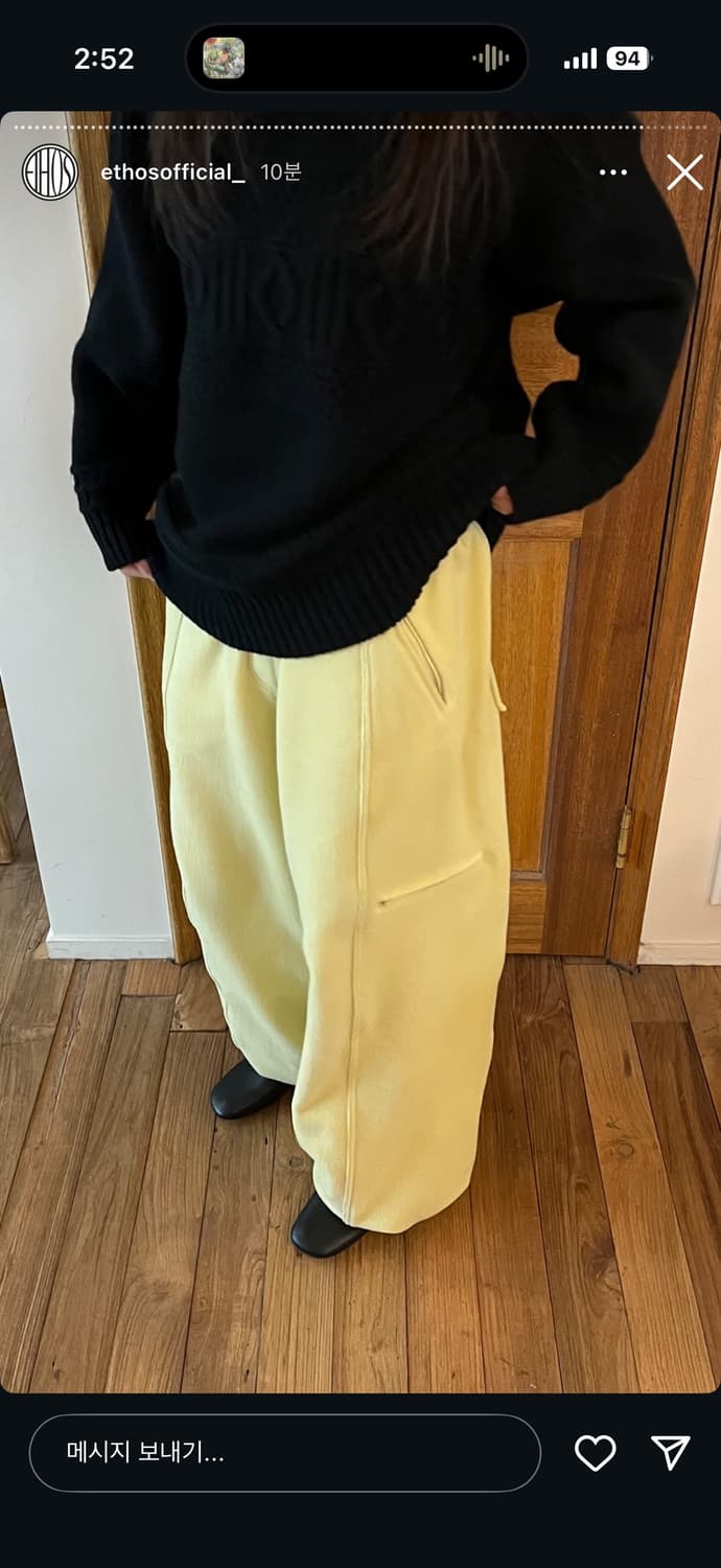 에토스 플리스 밴딩 팬츠 M 상품이미지9