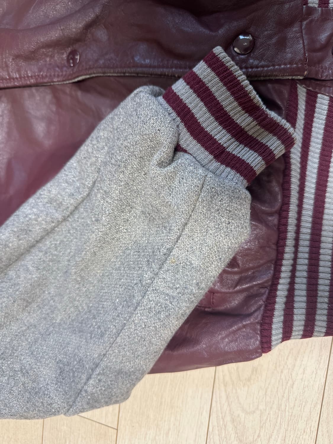 USA 8-90s 양가죽 바시티자켓 상품이미지5