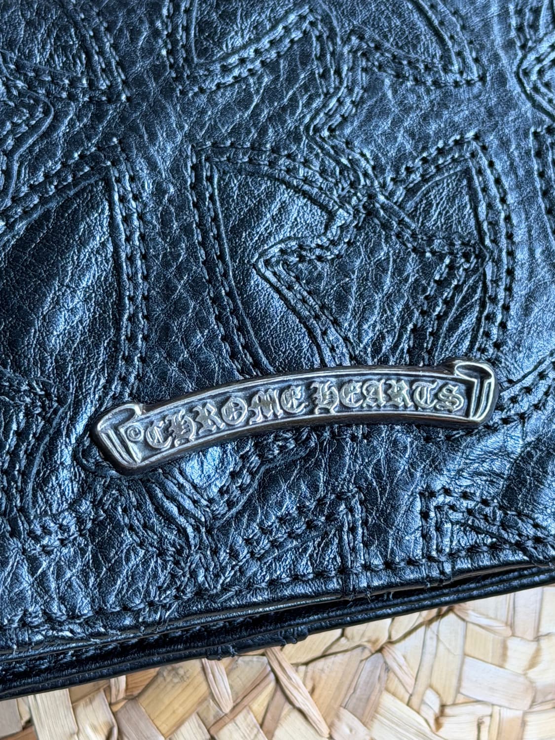 크롬하츠 블랙 패치 지갑 월렛 상품이미지5