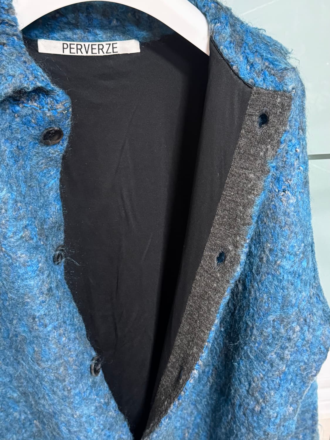 perverze 퍼버즈 테디 니트 코트 블루 상품이미지10
