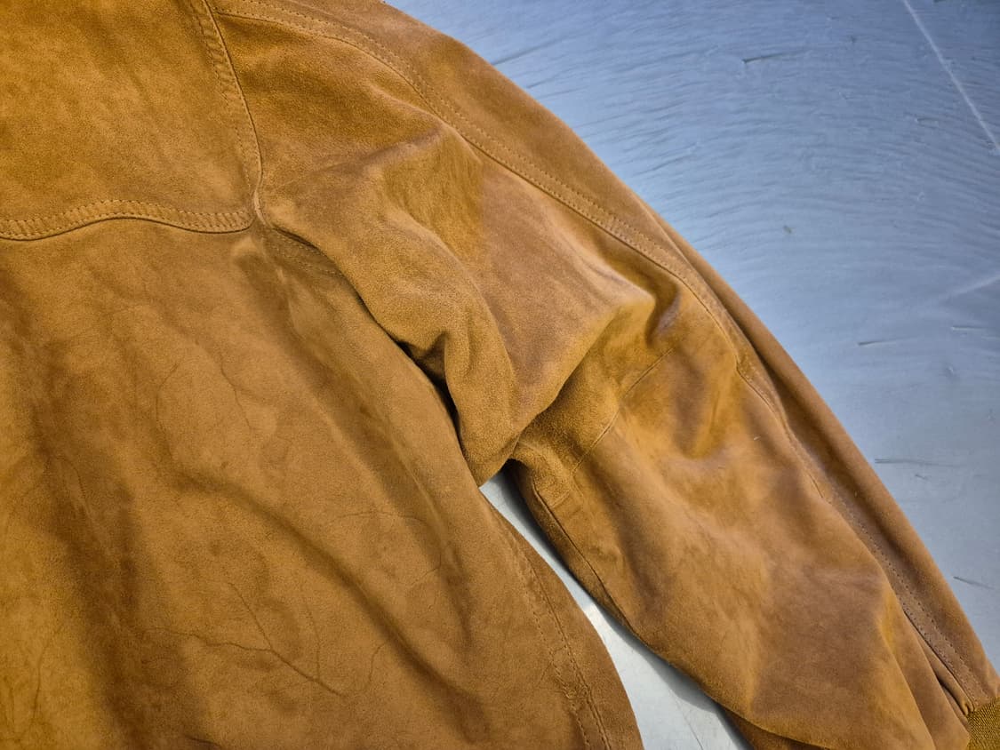90s Suede leather bomber jacket 상품이미지6