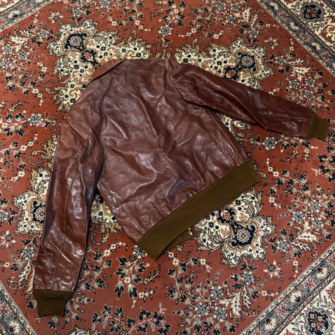 디아프바인 A-2 말가죽 자켓 브라운 (S) 상품이미지8