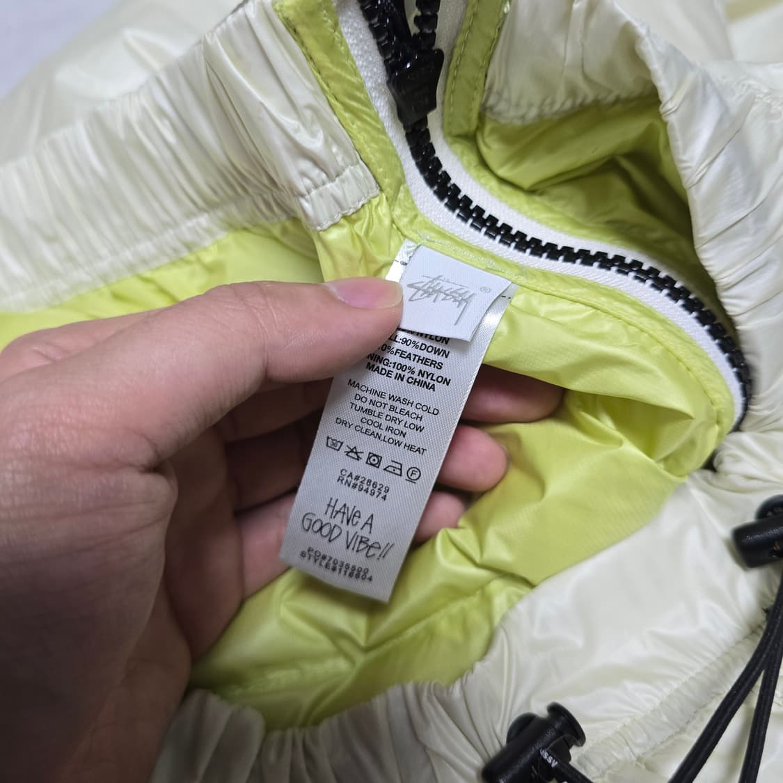 스투시 마이크로 립스탑 다운팬츠 800필 패딩바지 본컬러 상품이미지7