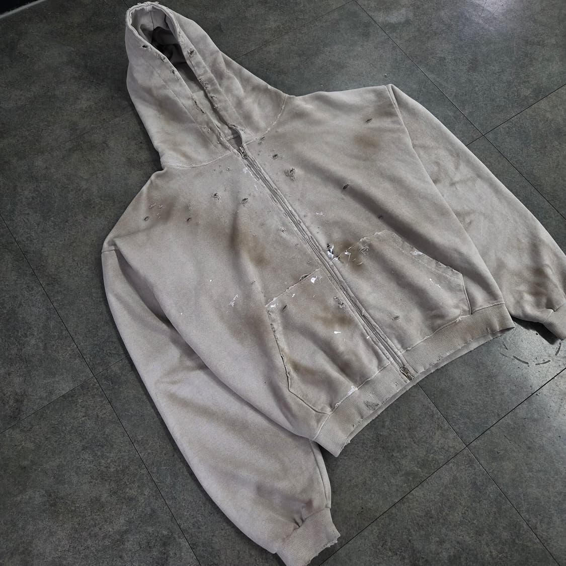 빈티지 다잉 후드집업 상품이미지3