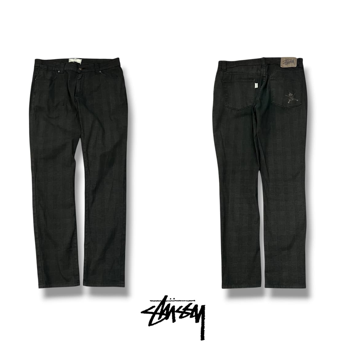  올드 스투시 체크 코튼 팬츠 y14076 상품이미지1