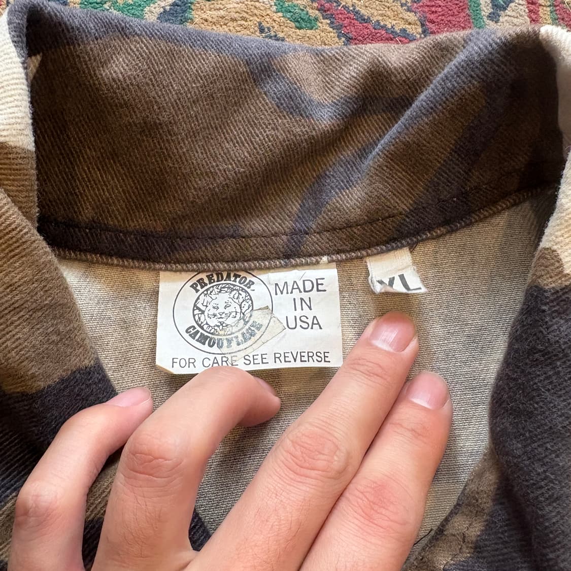 90년대 미국 생산 프레데터 카모 자켓 상품이미지6