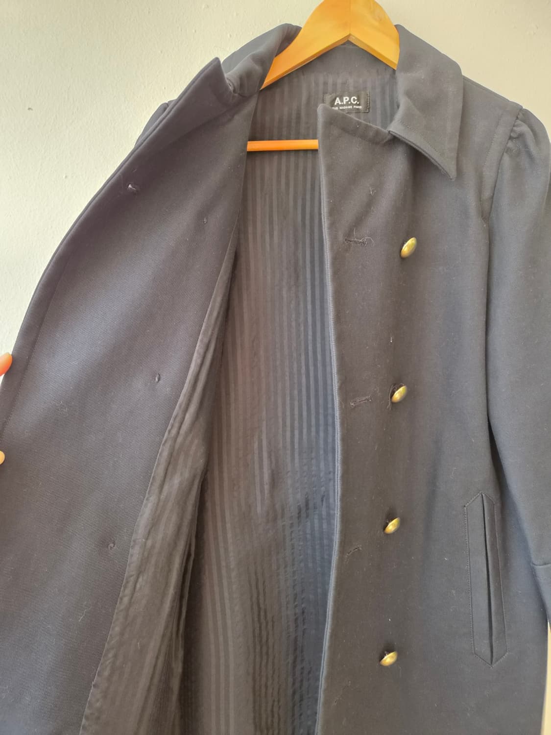 APC 아페쎄 여성 네이비코튼트렌치코트 36사이즈 상품이미지5