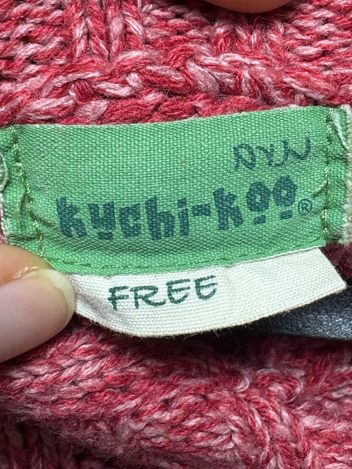 일본빈티지 핑크 꽈배기 니트 상품이미지5