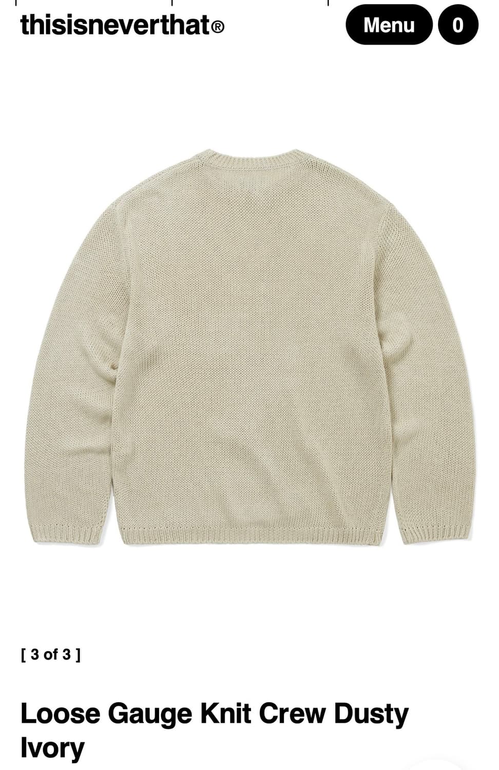 디스이즈네버댓) Loose Gauge Knit Crew M 상품이미지2