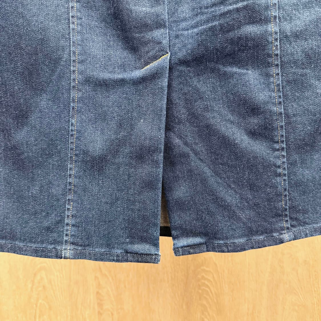 폴로 랄프 로렌 인디고 데님 미디스커트 슬릿 디테일 H라인 진청 상품이미지6