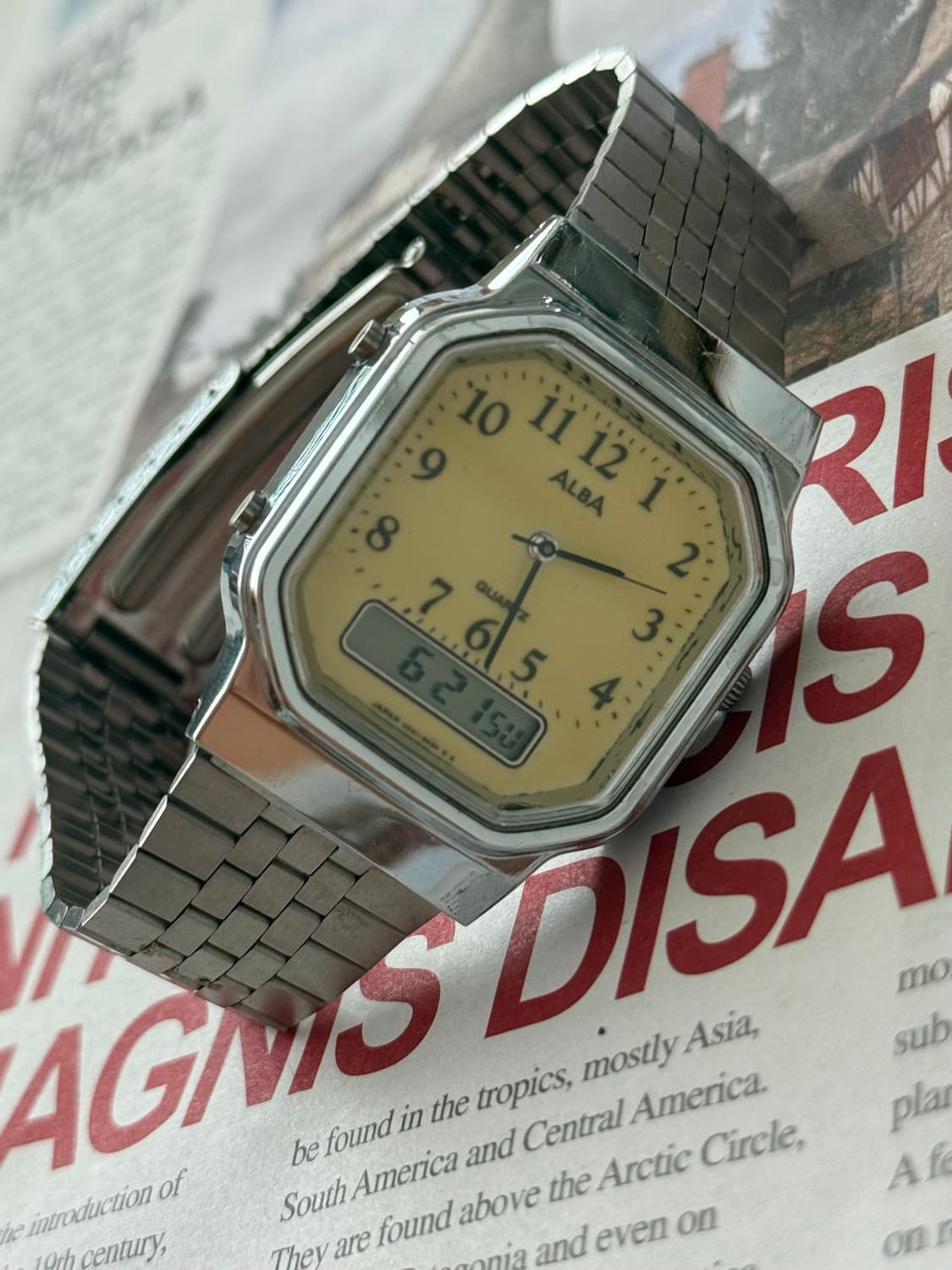 Seiko 세이코 ALBA 아나디지 쿼츠 1988 상품이미지5