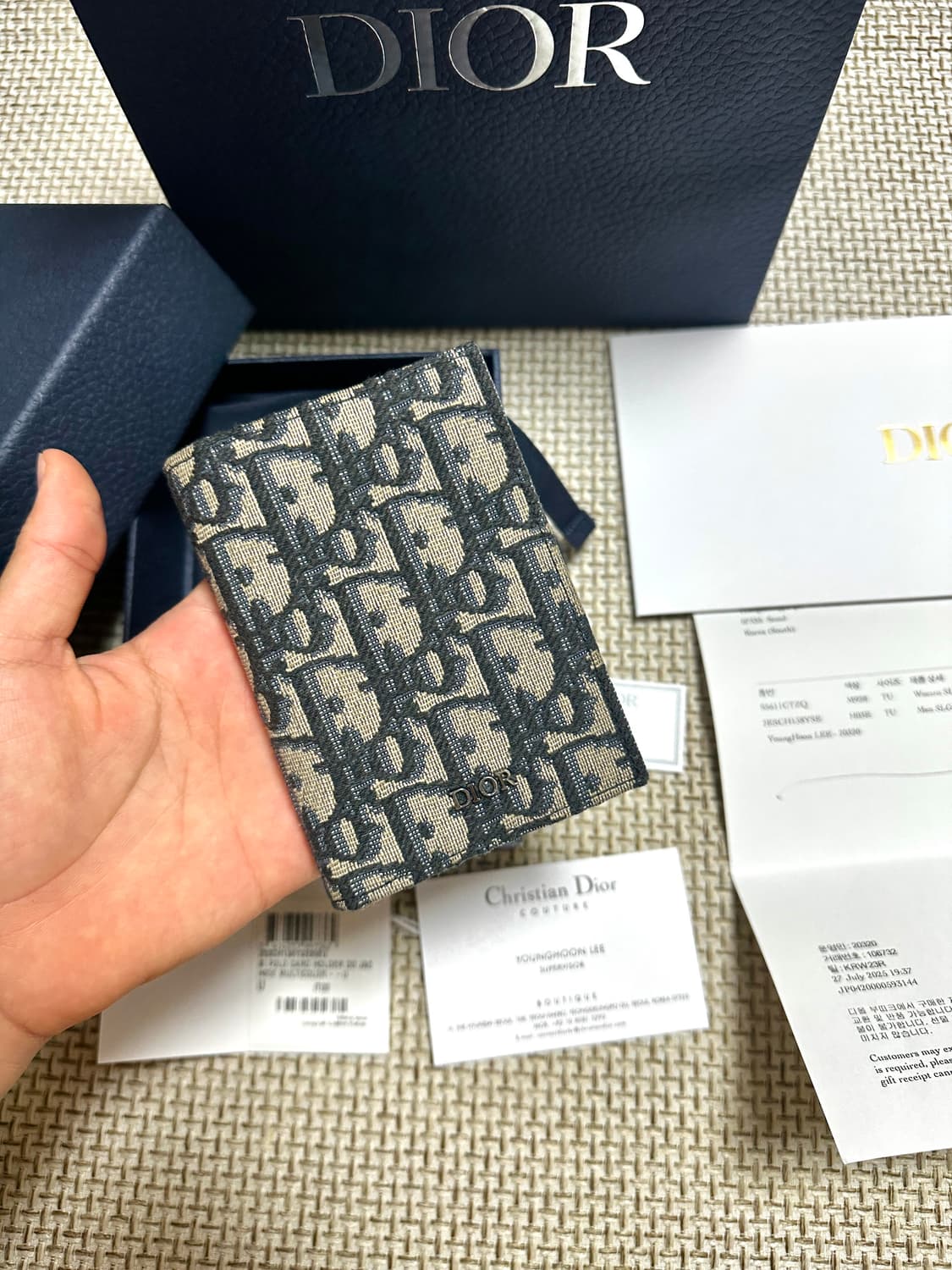 [OS/새상품급] 백화점판 25ss 디올 오블리크 오거나이저 풀구성 상품이미지1