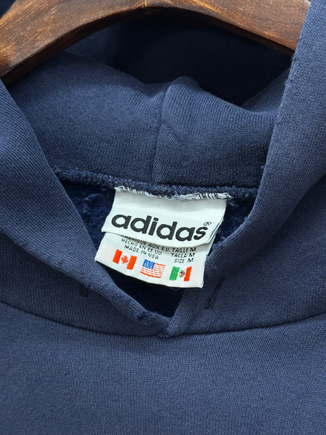 90s USA Adidas Trefoil Logo Hoodie 상품이미지6