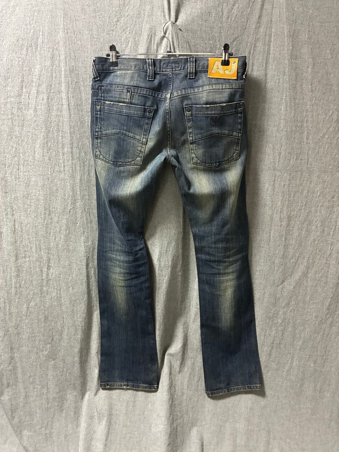 아르마니 슬림핏 워싱 데님 팬츠 상품이미지7