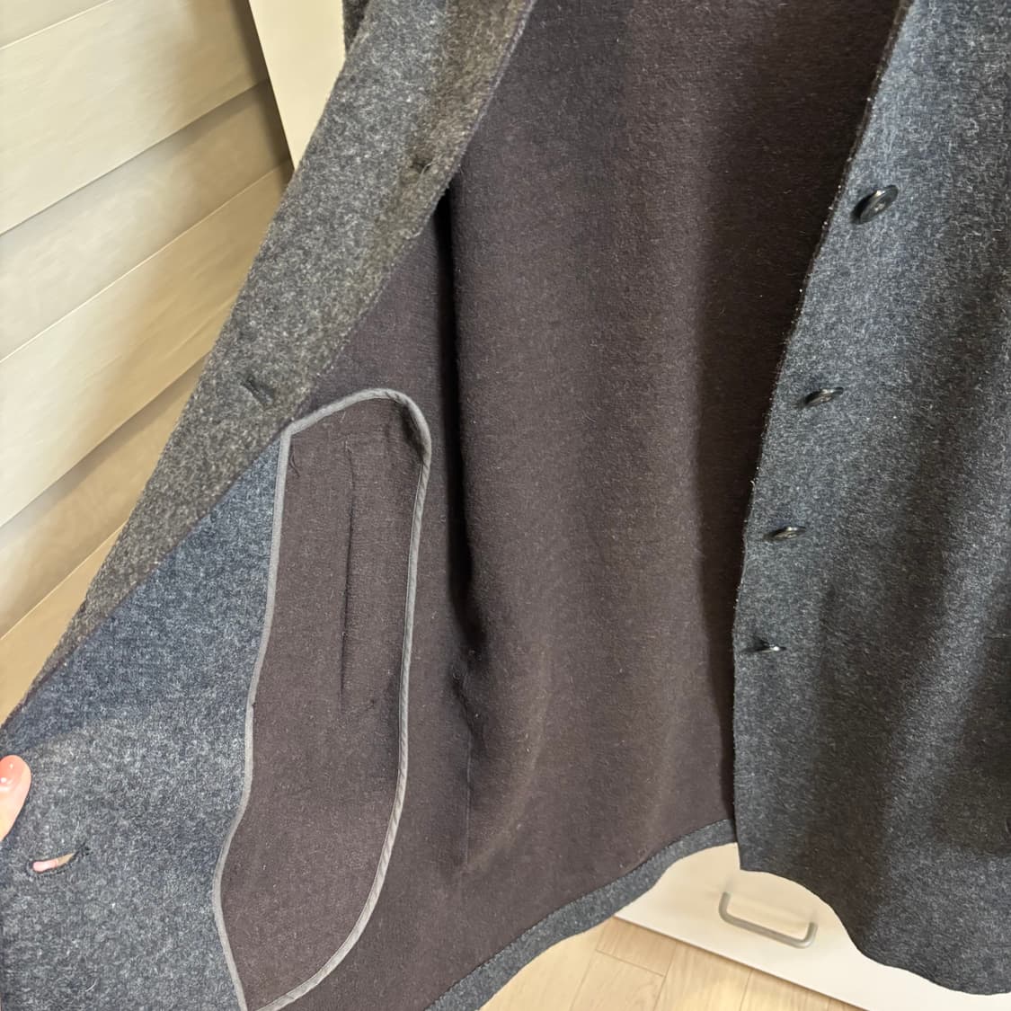 울혼방 그레이 보카시 후드 코트(일본제) 상품이미지8