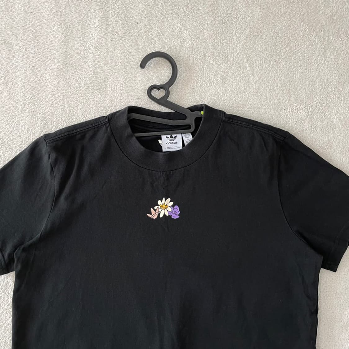 M 아디다스 썸머 크롭 반팔티 블랙 여성 상품이미지2