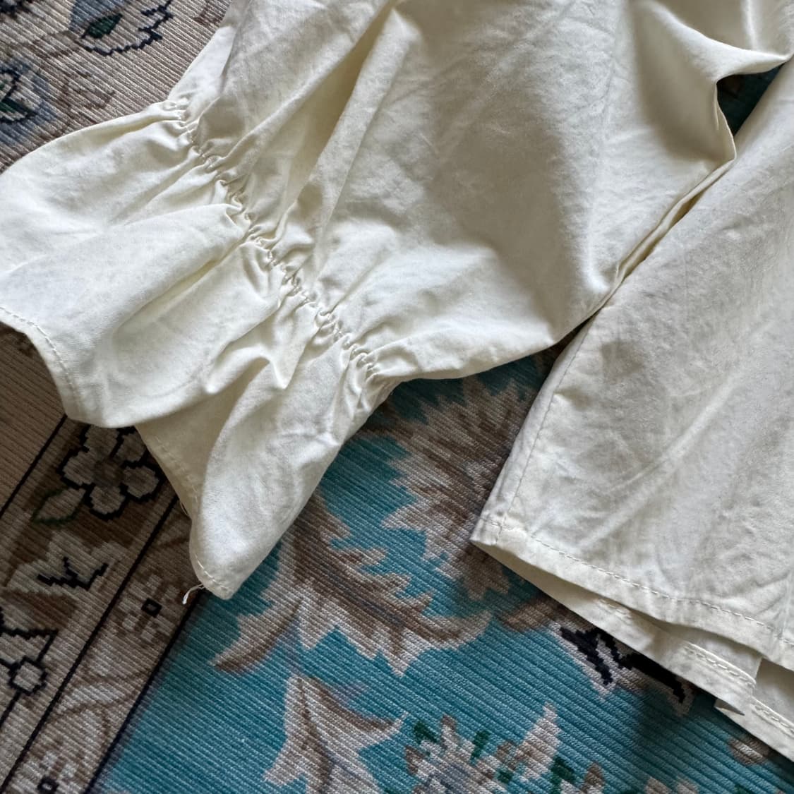 거의새옷 연한노랑 리본 면 블라우스 상품이미지5