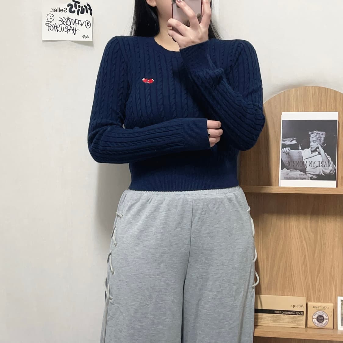 [정품] 키르시 네이비 꽈배기 니트 [ 1 ] 상품이미지1