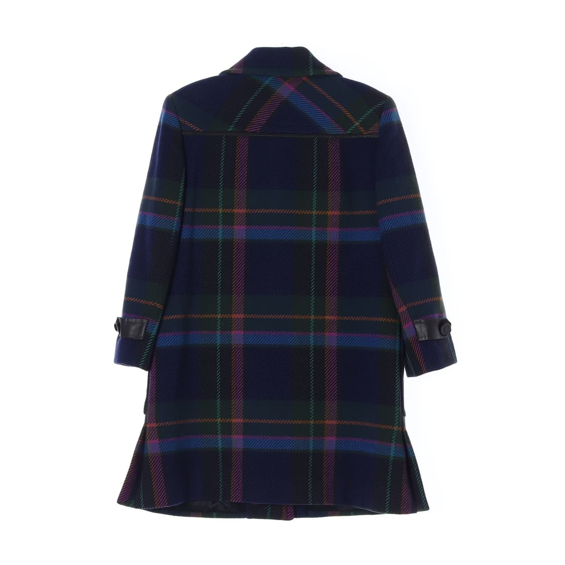 (새상품)[L]셀린느 네이비 체크 A라인 더블브레스티드코트
 상품이미지5