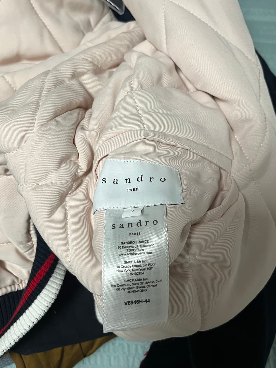 산드로 sandro 리버시블 양면 봄버 자켓 블루종 스카쟌 상품이미지5