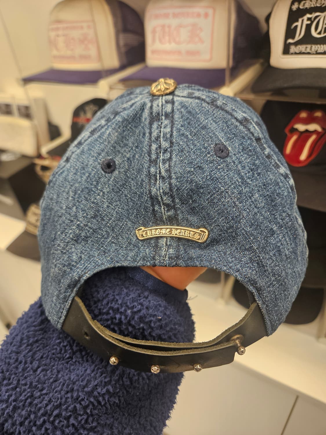 크롬하츠 정품 한정판 데님 캡 모자 상품이미지2