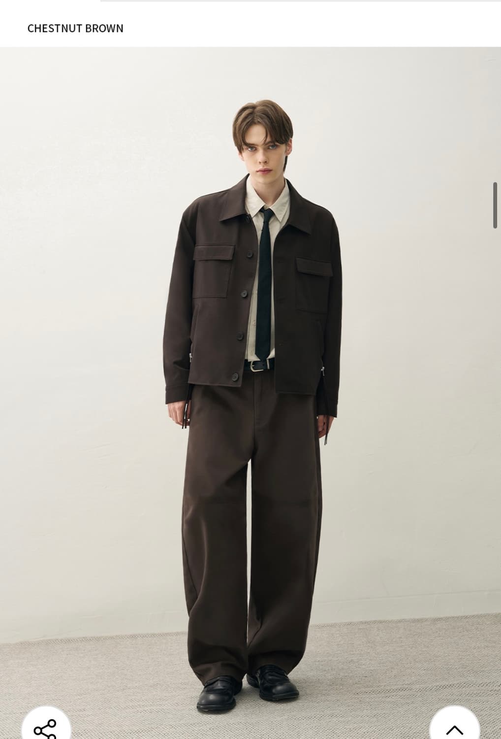 (새상품)(L) 드로우핏 도브 울 하이드 블루종 자켓 판매 상품이미지4