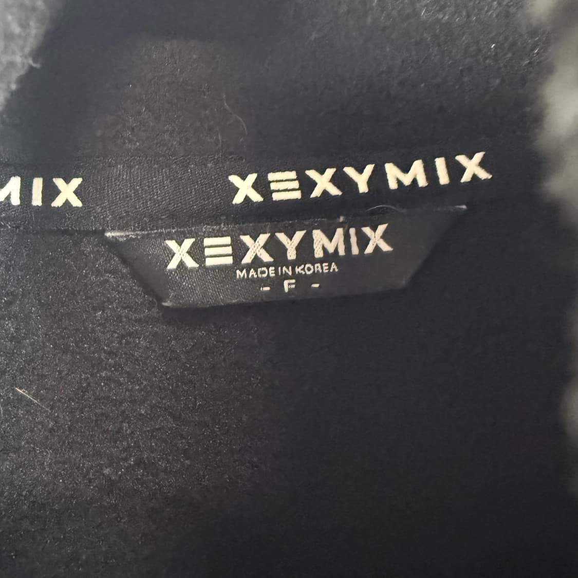 F) 젝시믹스 양털 셰르파 롱 자켓 블랙 상품이미지3