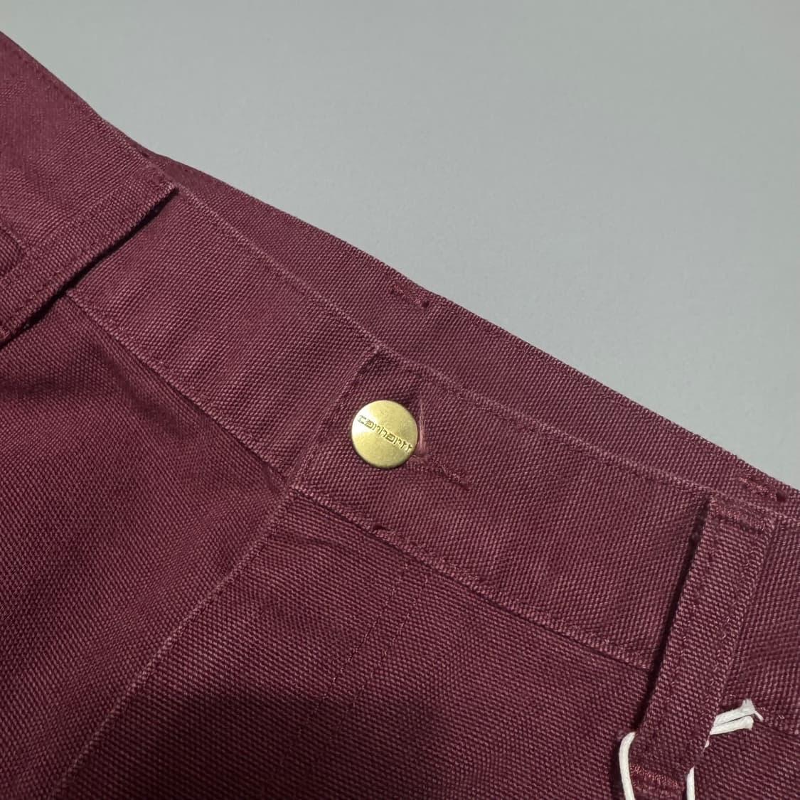 칼하트(Carhartt) 버건디컬러 캔버스 싱글니 팬츠 상품이미지3