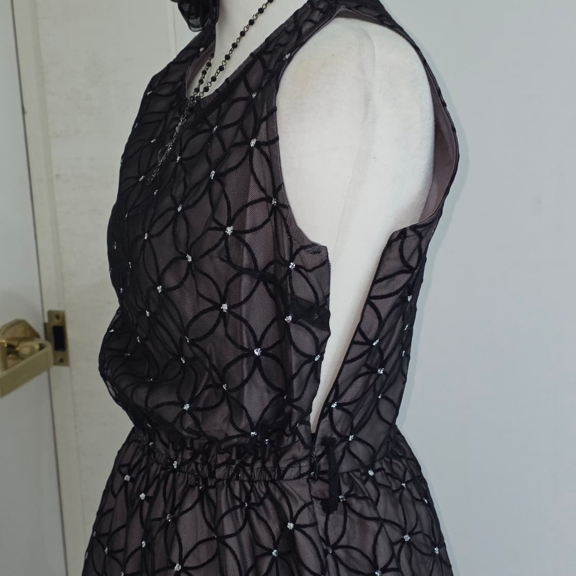 petit poudre 일본빈티지)고딕로리타 앤틱망사 글리터로맨틱 원피스 상품이미지5