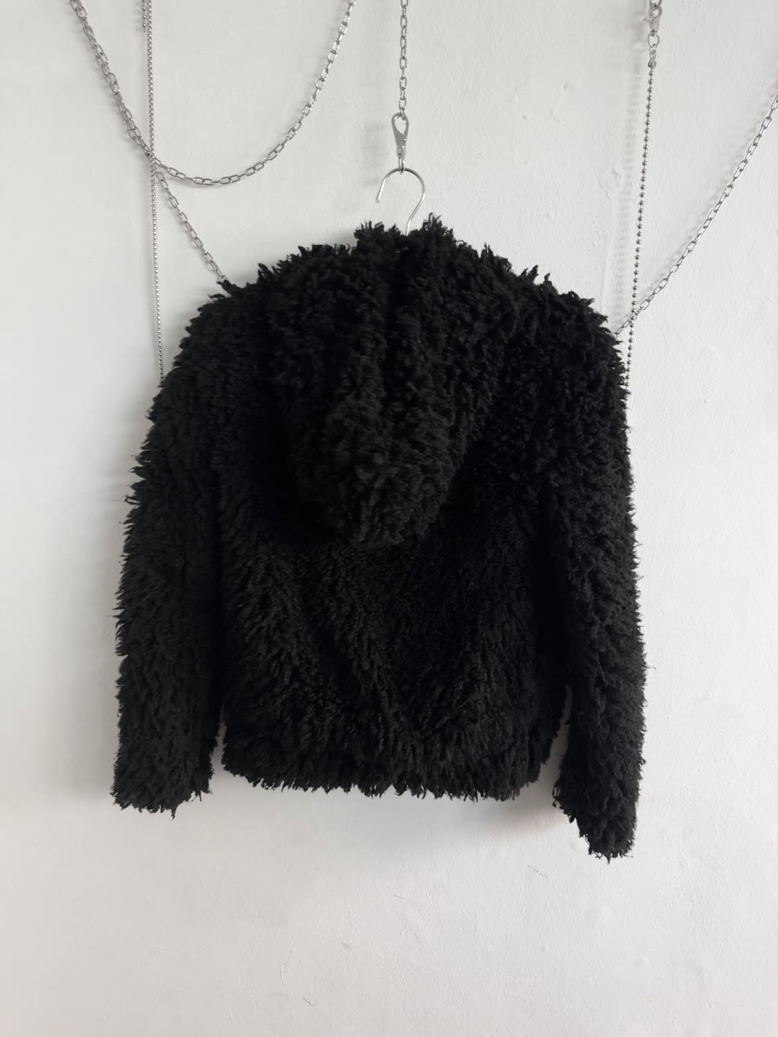 egoist jpn faux fur 크롭컷 후드집업 상품이미지5